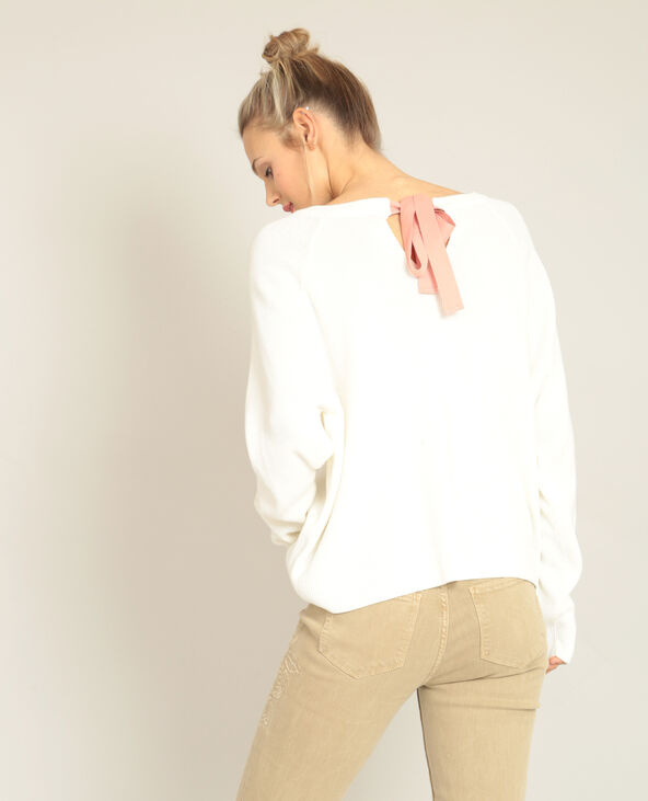 Pull à nœud écru - Pimkie