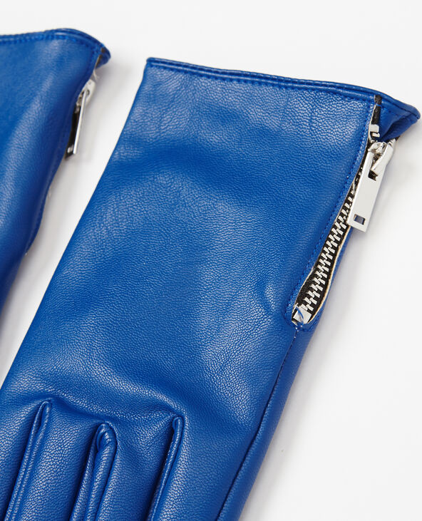 Gants simili cuir bleu - Pimkie