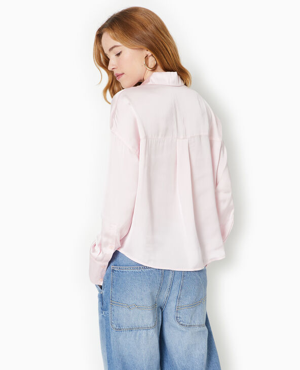 Chemise en satin rose clair - Pimkie