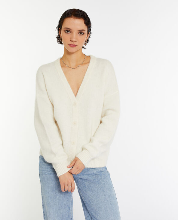 Gilet en maille douce et chaude écru - Pimkie