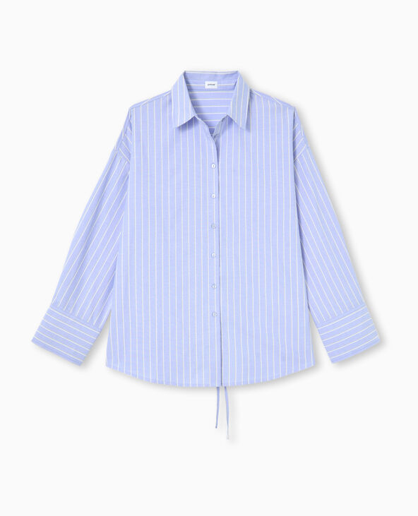 Chemise oversize rayée avec ouverture dos bleu - Pimkie
