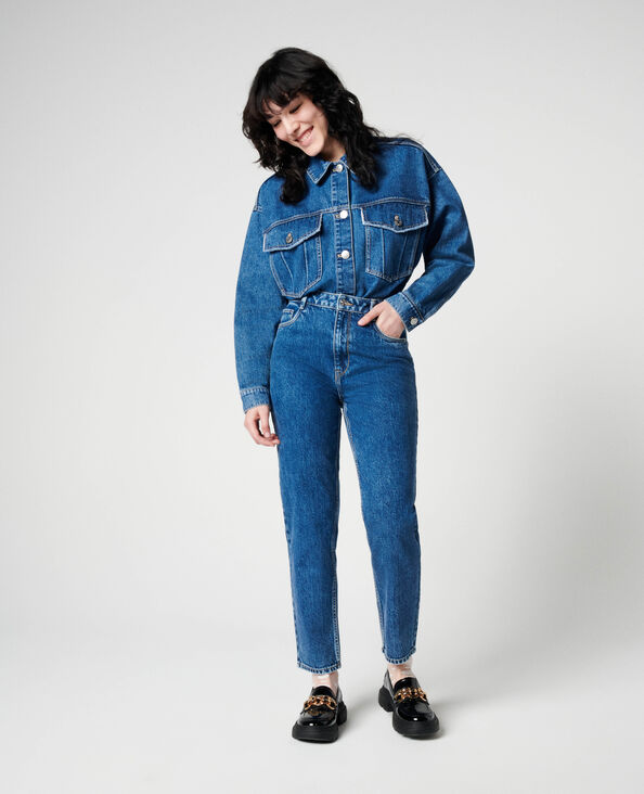 Jean mom taille haute bleu - Pimkie