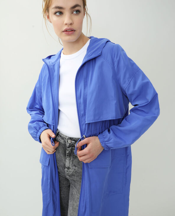 Coupe-vent long bleu foncé - Pimkie