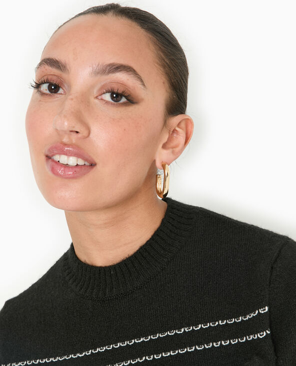 Robe courte en maille avec détails contrastés noir - Pimkie