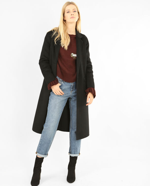 Manteau long noir - Pimkie