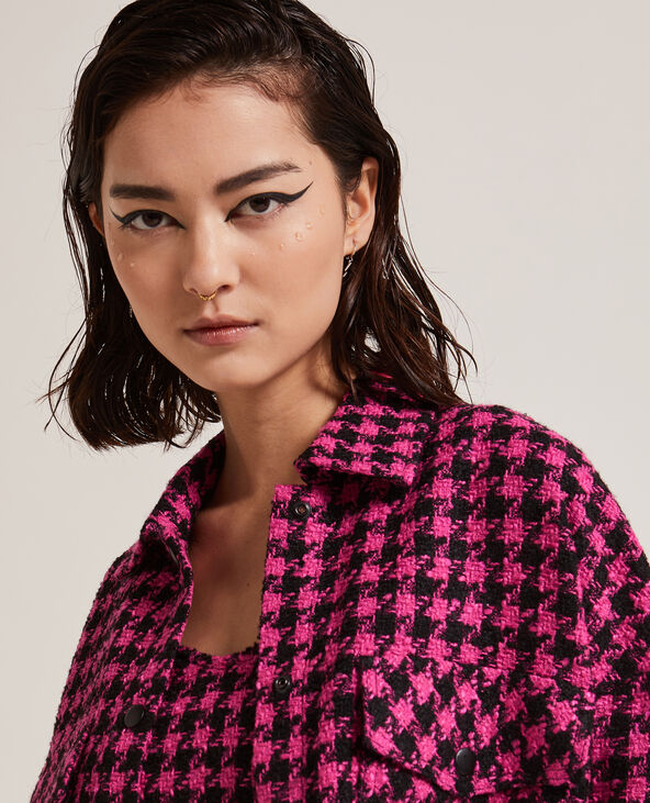 Surchemise en tweed rose - Pimkie