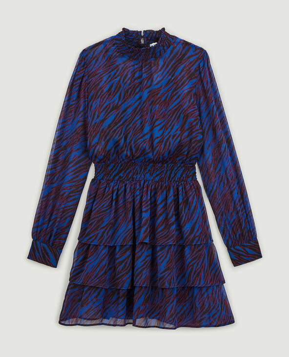 Robe à volants bleu - Pimkie