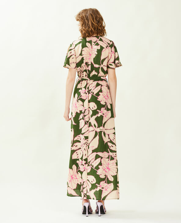 Robe longue encolure croisée vert - Pimkie