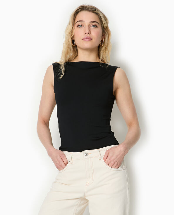 Top encolure bateau noir - Pimkie