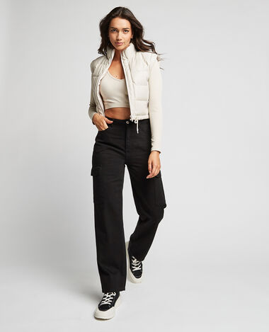 Jean cargo droit noir - Pimkie
