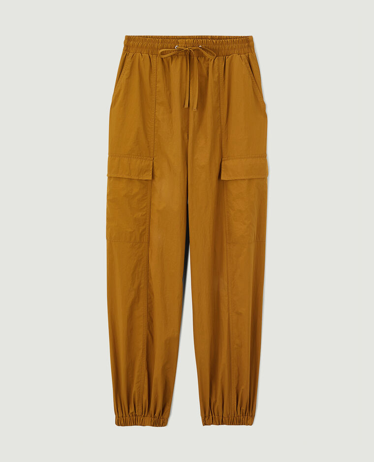 Pantalon parachute bas resserrés camel - Pimkie