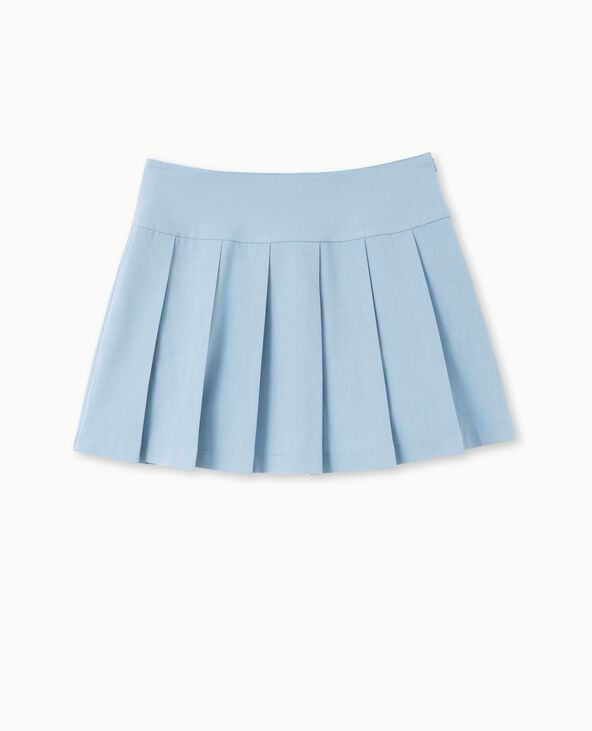 Mini jupe plissée bleu - Pimkie