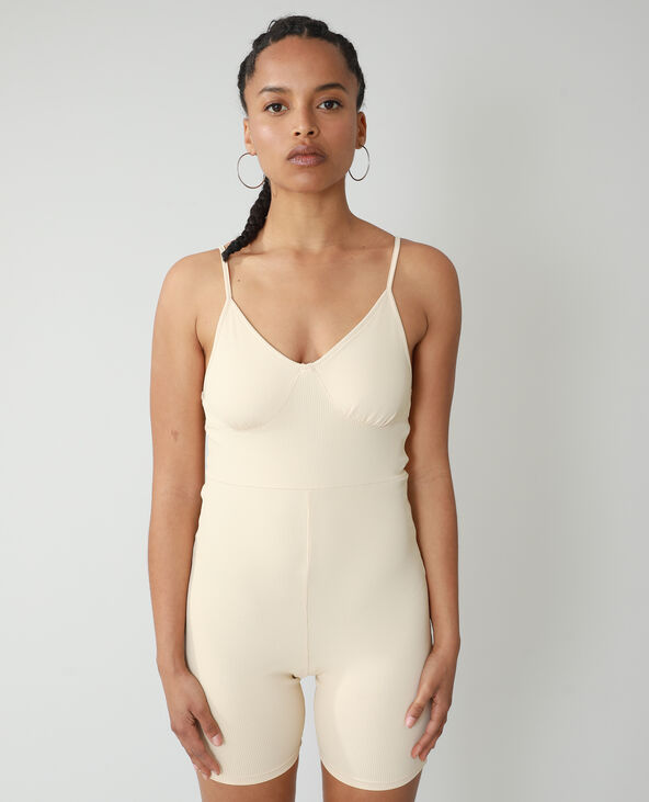 Combishort côtelé rose clair - Pimkie