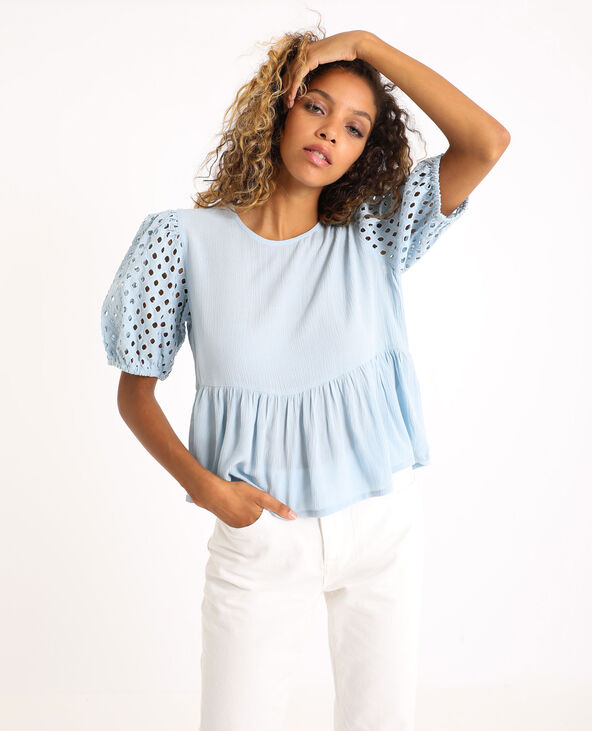 Chemisier à broderies gris - Pimkie