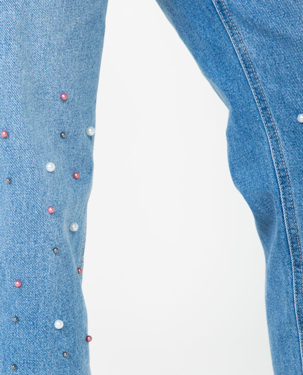 Jean mom à perles bleu - Pimkie