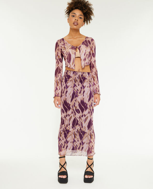 Jupe midi en tulle marron - Pimkie