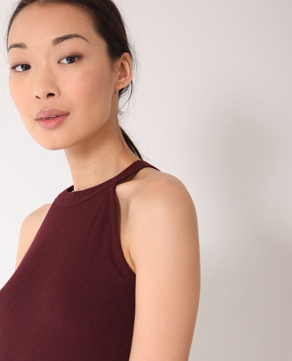 Crop top sans manches bordeaux - Pimkie
