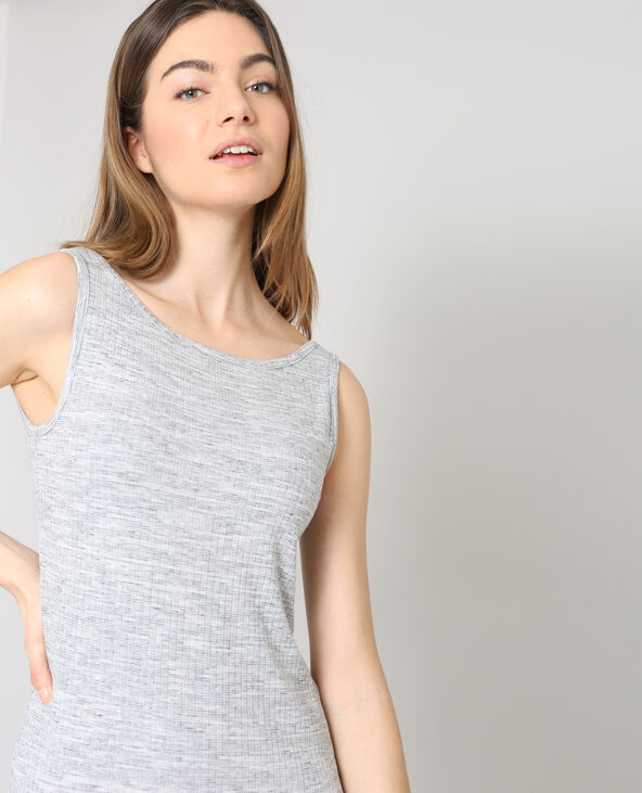 Robe longue moulante gris chiné - Pimkie