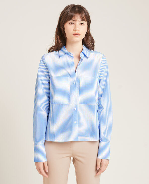 Chemise manches longues bleu - Pimkie