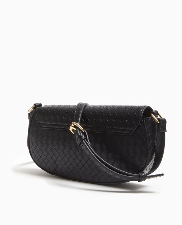 Sac boxy effet tressé noir - Pimkie