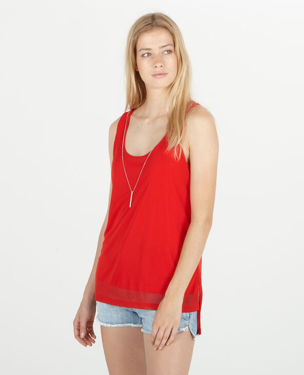 Top fluide bijou rouge - Pimkie