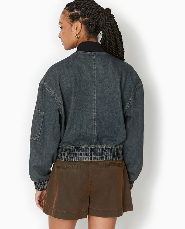 Blouson bomber en jean jaune ocre - Pimkie