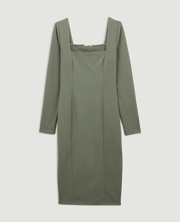 Robe fourreau manches longues vert - Pimkie