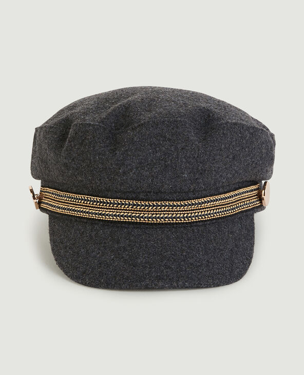 Casquette de marin avec galon gris foncé - Pimkie