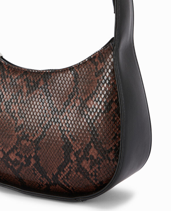 Sac bi-matière porté épaule noir - Pimkie