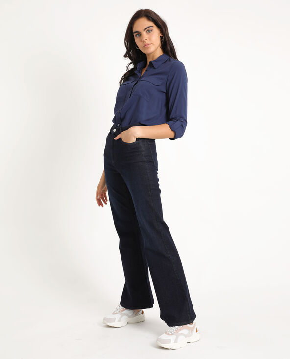 Chemise à poches bleu marine - Pimkie