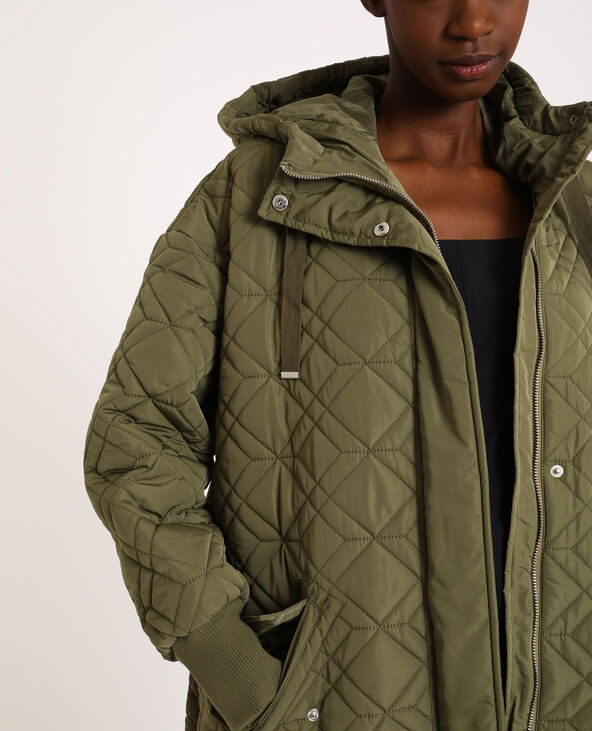 Parka longue à capuche vert kaki - Pimkie