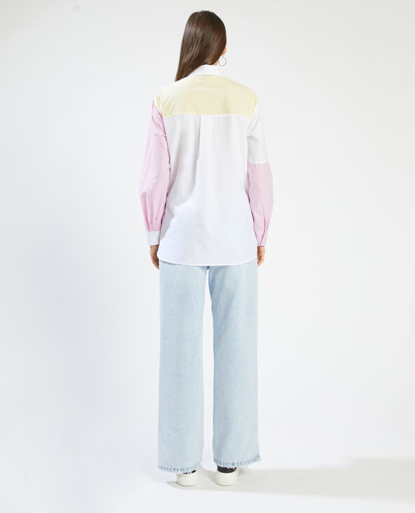 Chemise multicolore manches longues blanc - Pimkie