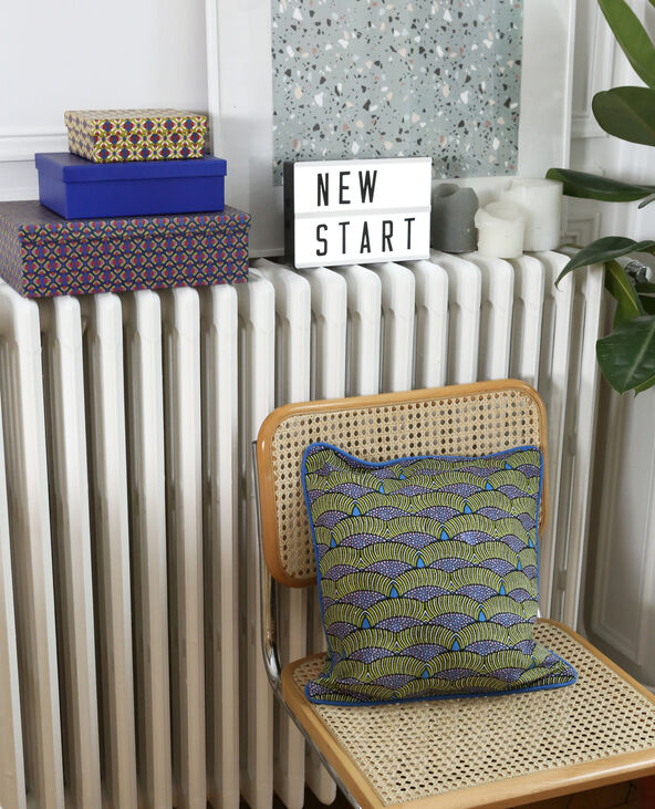 Housse de coussin imprimée bleu - Pimkie