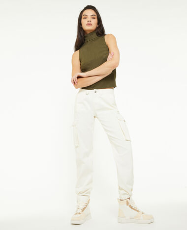 Pantalon cargo taille basse beige - Pimkie