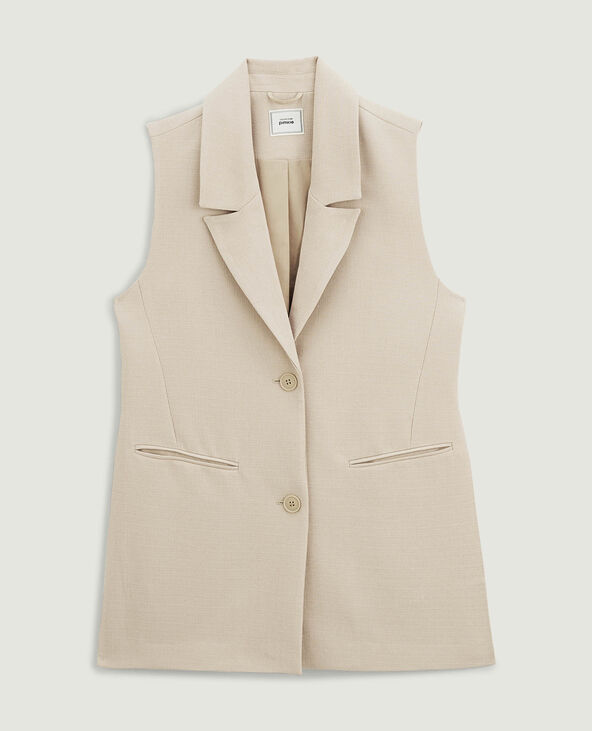 Veste blazer sans manche blanc - Pimkie