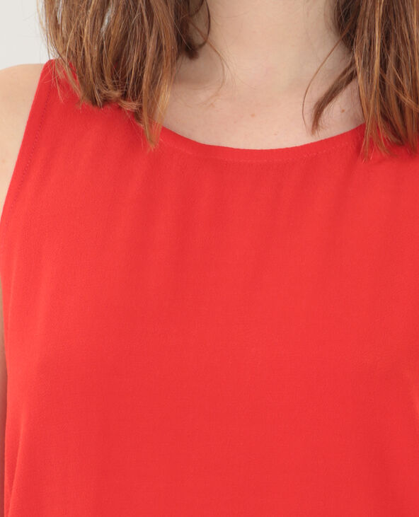 Robe à volants rouge - Pimkie