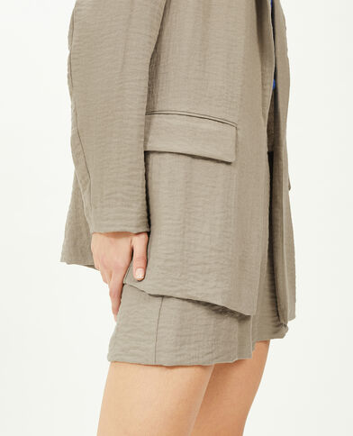 Veste blazer effet lin camel - Pimkie