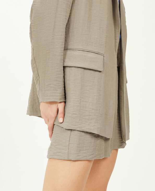 Veste blazer effet lin camel - Pimkie