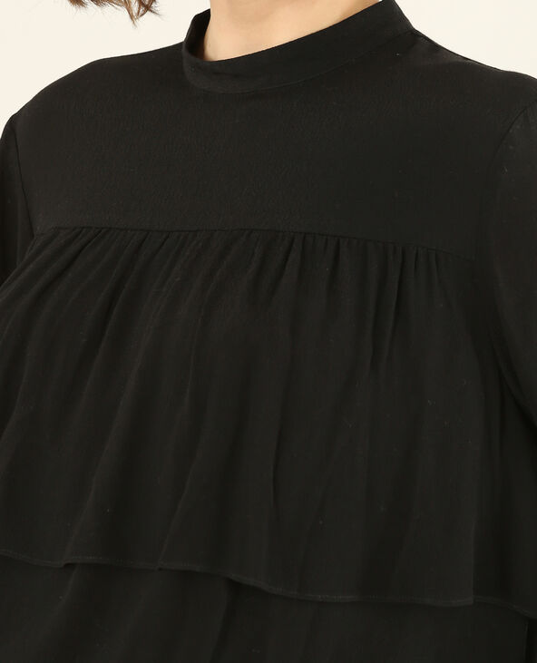 Blouse volantée noir - Pimkie