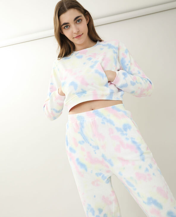 Sweat court tie and dye bleu - Pimkie