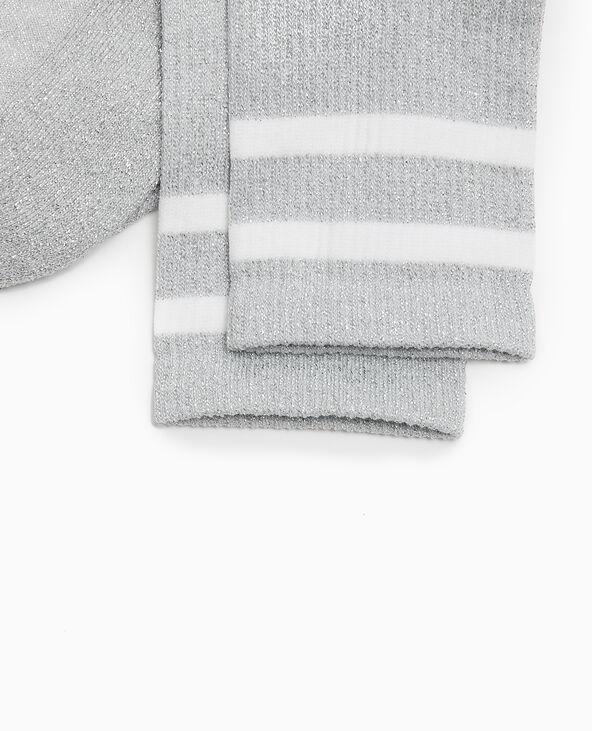 Chaussettes sport avec lurex argenté - Pimkie