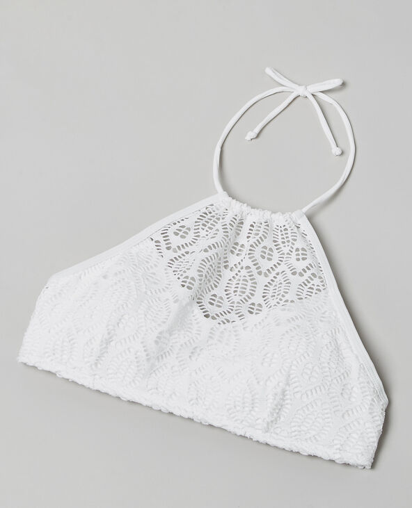 Haut de maillot de bain brassière crochet blanc - Pimkie