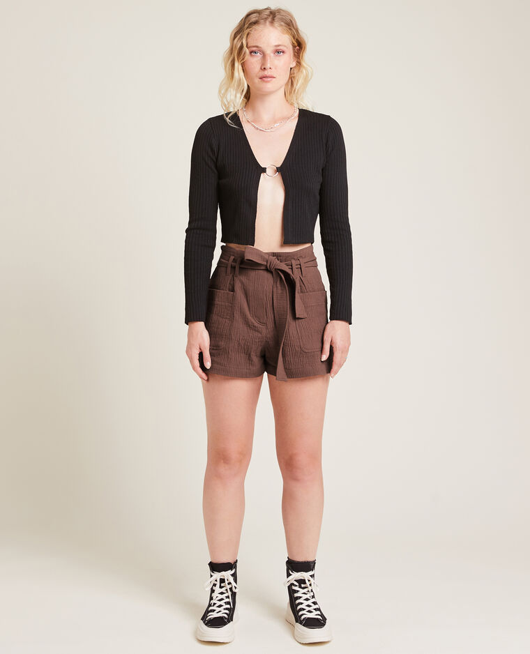 Short avec ceinture marron - Pimkie