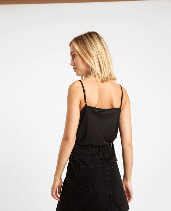 Top à franges noir - Pimkie