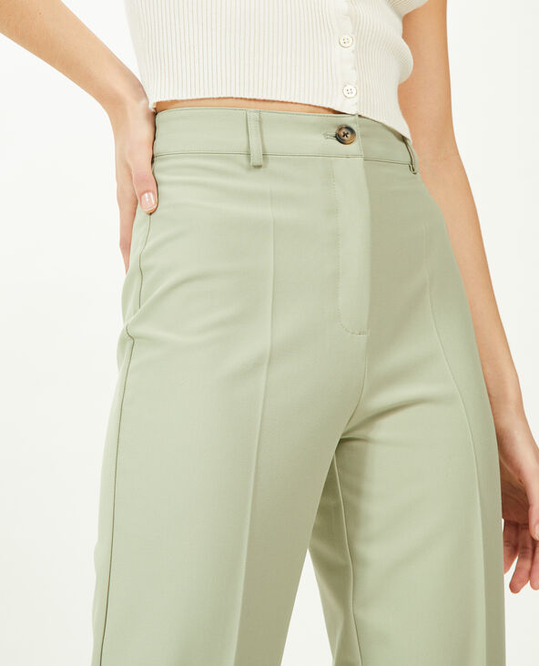 Pantalon droit city vert de gris - Pimkie