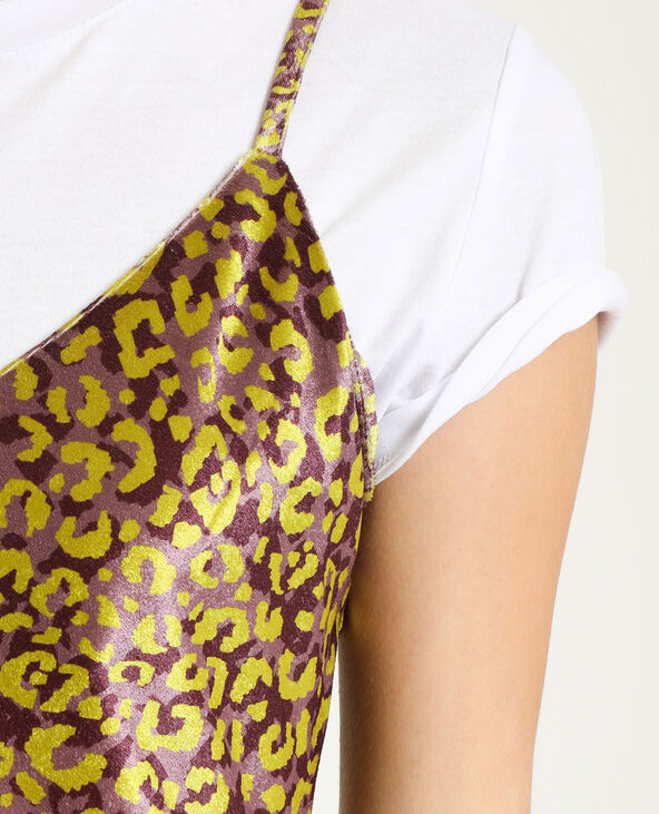 Robe velours léopard lilas - Pimkie