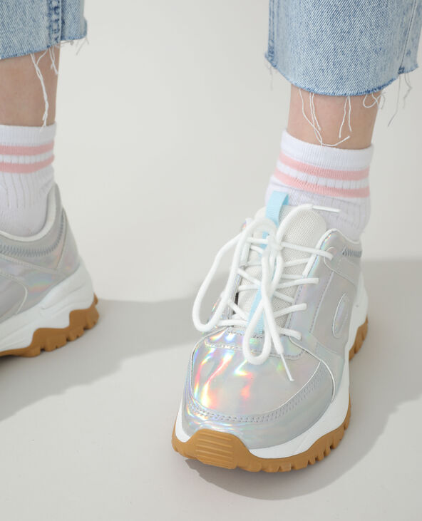 Baskets Dad shoes argenté - Pimkie