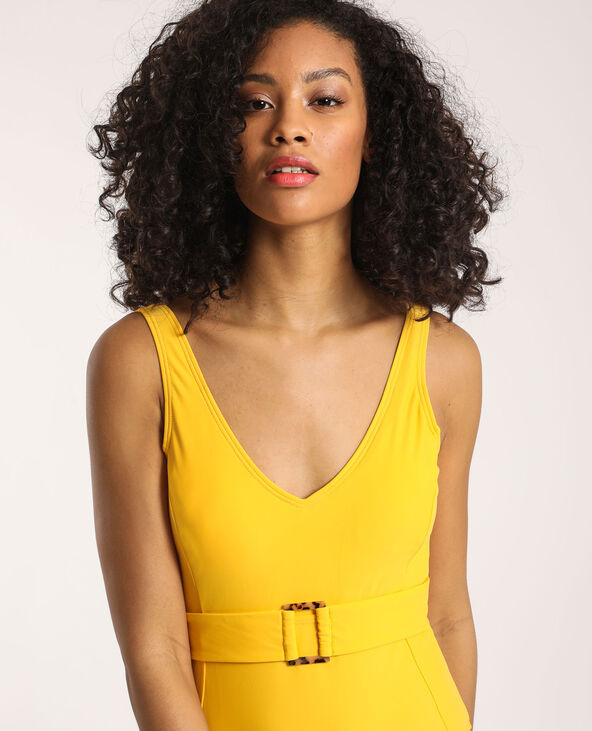 Maillot une pièce ceinturé orange - Pimkie