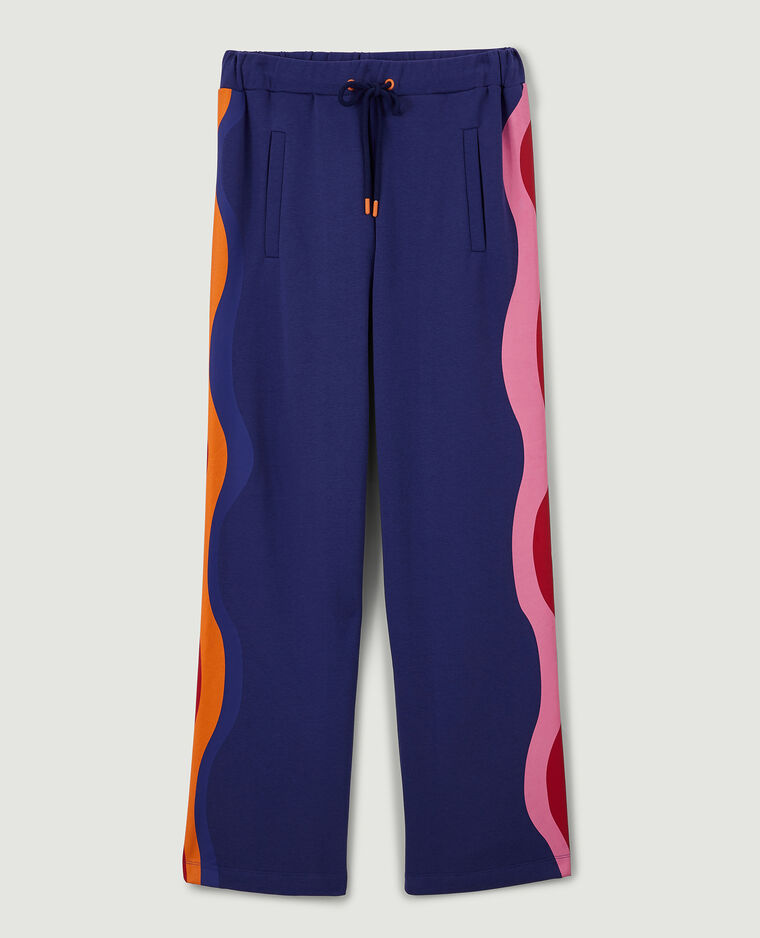 Pantalon de jogging imprimé vagues multicolores violet - Pimkie