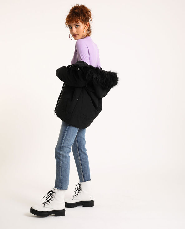 Parka à capuche noir - Pimkie